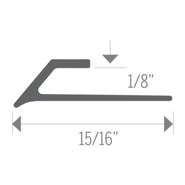 1-3/8" (3.5 cm) Narrow Leg Vinyl E Cap - Smooth Top - Image 3