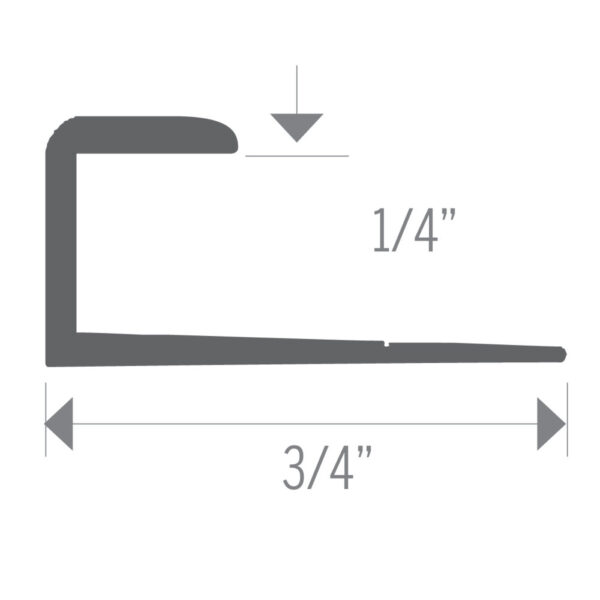 1/4 in. (6.5 mm) Aluminum Face Cap Trim - Image 3