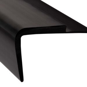 Borde de peldaño con curba simple de vinilo de 1-3/4 pulg. (4,5 cm)