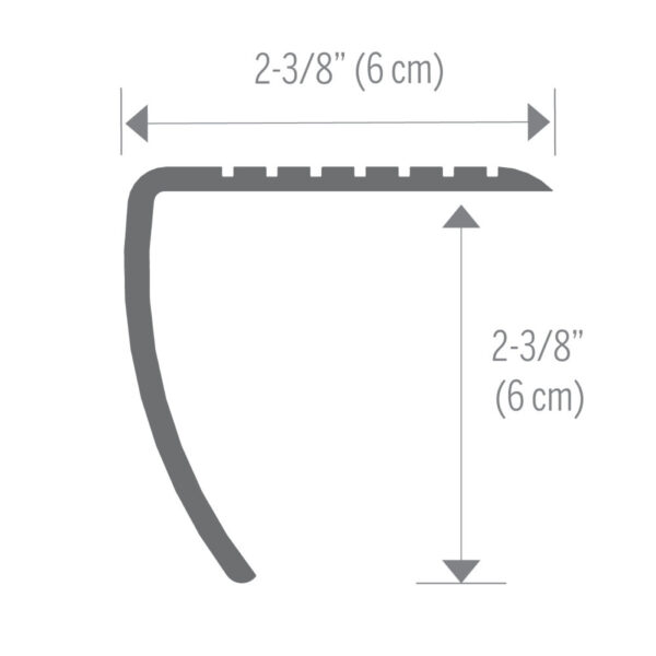 Nez de marche en vinyle à recouvrement de 6 cm (2-3/8 po) - Image 3