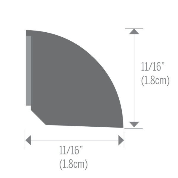 11/16" (1.8 cm) Quarter Round - Image 3